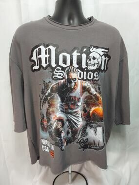 Motion Studios XL Gray 1/2 Sleeve Raw Edge Sweatshirt #M189